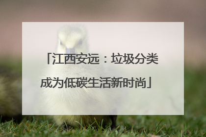 江西安远：垃圾分类成为低碳生活新时尚