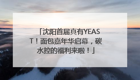 沈阳首届真有YEAST！面包嘉年华启幕，碳水控的福利来啦！