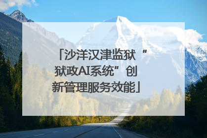 沙洋汉津监狱“狱政AI系统”创新管理服务效能