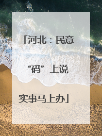 河北：民意“码”上说 实事马上办