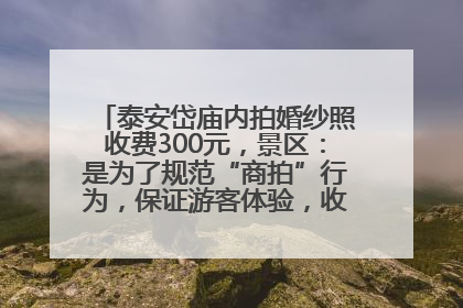 泰安岱庙内拍婚纱照收费300元，景区：是为了规范“商拍”行为，保证游客体验，收取费用全部上交国库