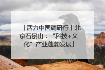 活力中国调研行丨北京石景山：“科技+文化”产业蓬勃发展