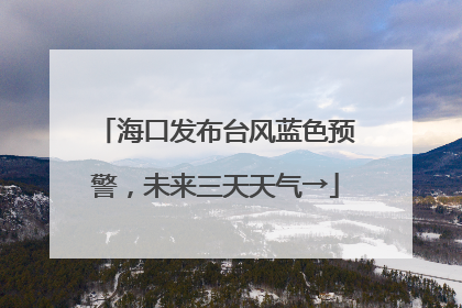 海口发布台风蓝色预警，未来三天天气→