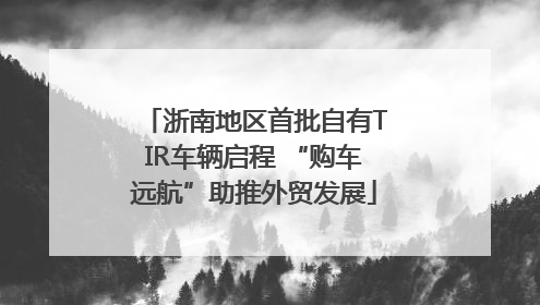 浙南地区首批自有TIR车辆启程 “购车远航”助推外贸发展