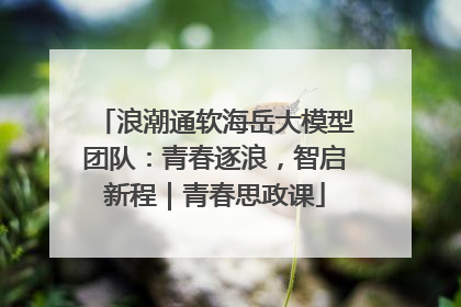 浪潮通软海岳大模型团队：青春逐浪，智启新程｜青春思政课