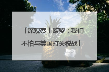 深观察丨欧盟：我们不怕与美国打关税战