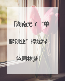 湖南男子“单腿创业”撑起绿色园林梦