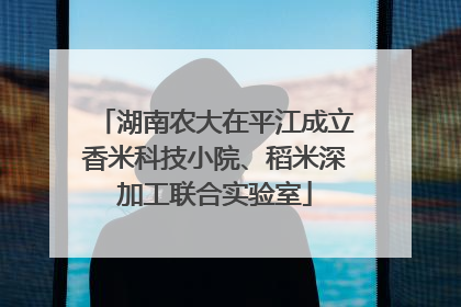 湖南农大在平江成立香米科技小院、稻米深加工联合实验室