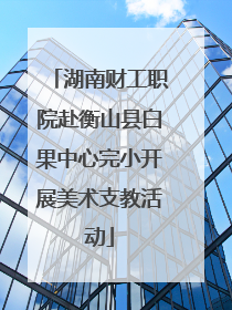 湖南财工职院赴衡山县白果中心完小开展美术支教活动
