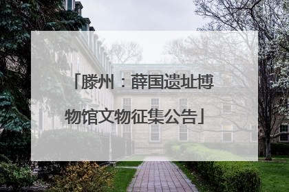 滕州：薛国遗址博物馆文物征集公告