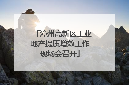 漳州高新区工业地产提质增效工作现场会召开