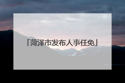 菏泽市发布人事任免