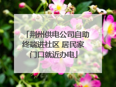 荆州供电公司自助终端进社区 居民家门口就近办电