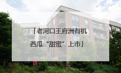 老河口王府洲有机西瓜“甜蜜”上市