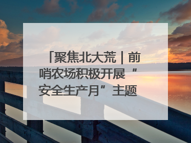 聚焦北大荒｜前哨农场积极开展“安全生产月”主题宣传活动