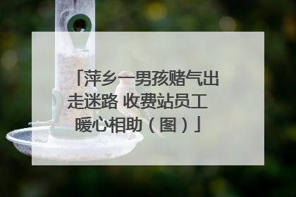 萍乡一男孩赌气出走迷路 收费站员工暖心相助（图）