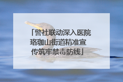 警社联动深入医院 珞珈山街道精准宣传筑牢禁毒防线