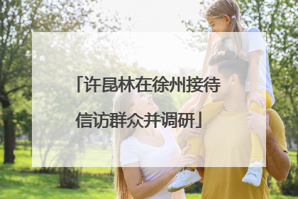 许昆林在徐州接待信访群众并调研