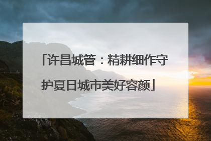许昌城管：精耕细作守护夏日城市美好容颜