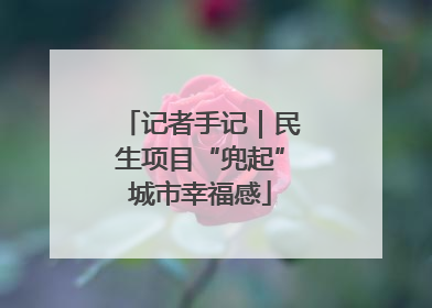 记者手记｜民生项目“兜起”城市幸福感