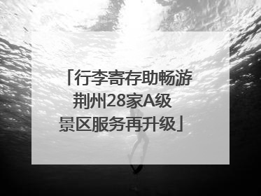 行李寄存助畅游 荆州28家A级景区服务再升级
