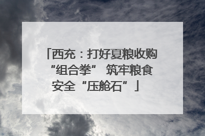 西充：打好夏粮收购“组合拳” 筑牢粮食安全“压舱石”
