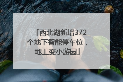 西北湖新增372个地下智能停车位，地上变小游园