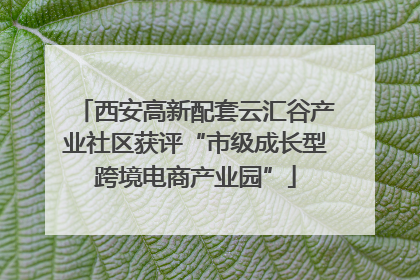 西安高新配套云汇谷产业社区获评“市级成长型跨境电商产业园”