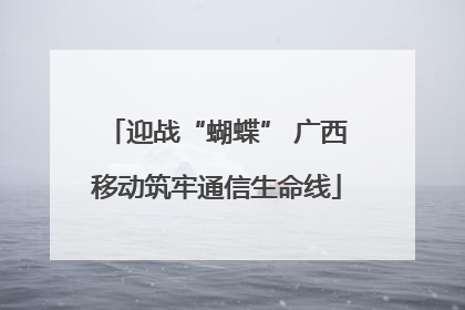 迎战“蝴蝶” 广西移动筑牢通信生命线