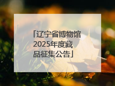 辽宁省博物馆2025年度藏品征集公告
