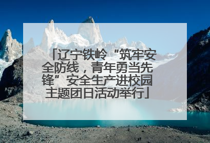 辽宁铁岭“筑牢安全防线，青年勇当先锋”安全生产进校园主题团日活动举行