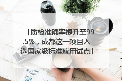 质检准确率提升至99.5%，成都这一项目入选国家级标准应用试点