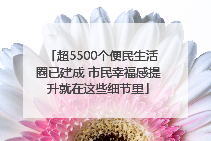 超5500个便民生活圈已建成 市民幸福感提升就在这些细节里