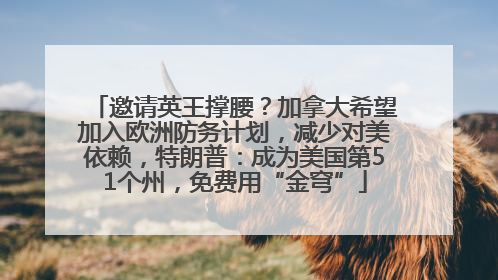 邀请英王撑腰？加拿大希望加入欧洲防务计划，减少对美依赖，特朗普：成为美国第51个州，免费用“金穹”