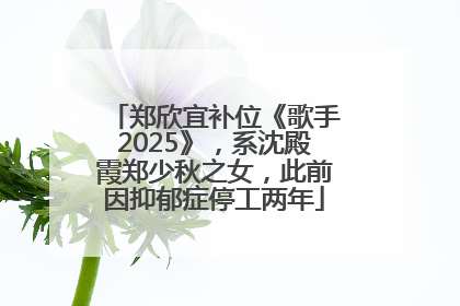 郑欣宜补位《歌手2025》，系沈殿霞郑少秋之女，此前因抑郁症停工两年