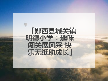 郧西县城关镇明德小学：趣味闯关展风采 快乐无纸助成长