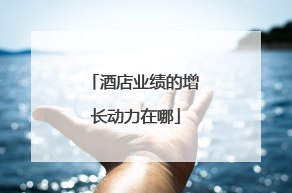 酒店业绩的增长动力在哪