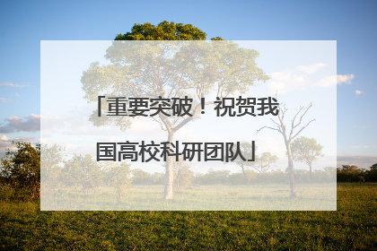 重要突破！祝贺我国高校科研团队