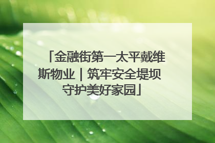 金融街第一太平戴维斯物业｜筑牢安全堤坝 守护美好家园