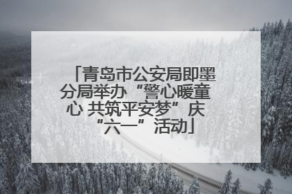 青岛市公安局即墨分局举办“警心暖童心 共筑平安梦”庆“六一”活动