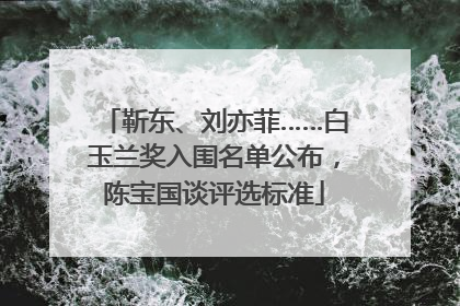 靳东、刘亦菲……白玉兰奖入围名单公布，陈宝国谈评选标准