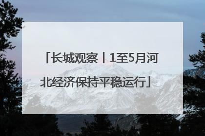 长城观察丨1至5月河北经济保持平稳运行