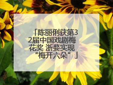 陈丽俐获第32届中国戏剧梅花奖 浙婺实现“梅开六朵”