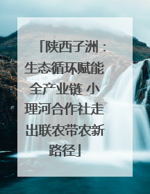 陕西子洲：生态循环赋能全产业链 小理河合作社走出联农带农新路径