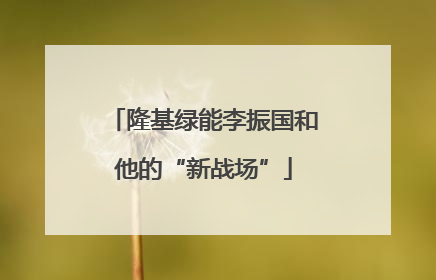 隆基绿能李振国和他的“新战场”