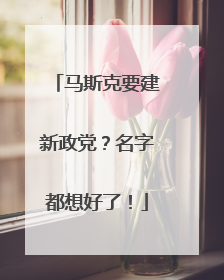马斯克要建新政党？名字都想好了！