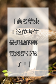 高考结束！这位考生最想做的事竟然是带孩子！