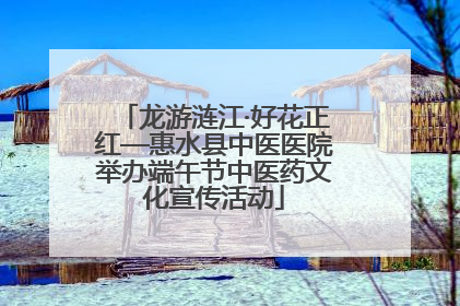 龙游涟江·好花正红—惠水县中医医院举办端午节中医药文化宣传活动