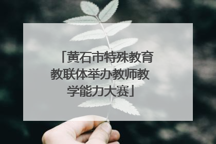 黄石市特殊教育教联体举办教师教学能力大赛