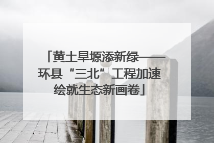 黄土旱塬添新绿——环县“三北”工程加速绘就生态新画卷